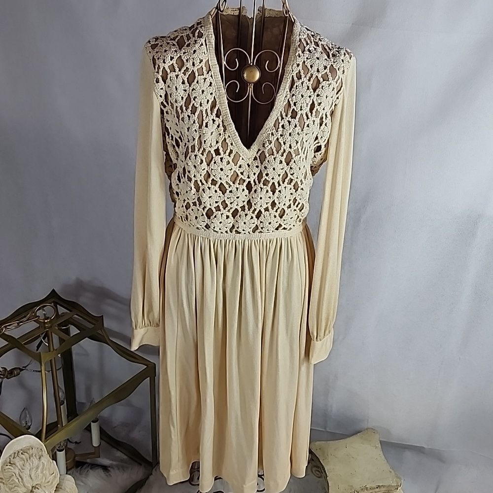 Vintage Crochet Dress please see measurements